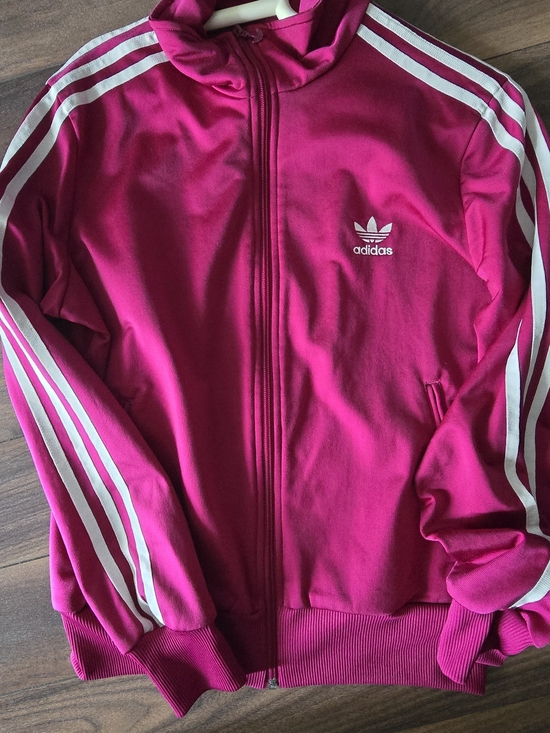 adidas Jackets & Blazers - adidas Magenta Trefoil Jacket with White Tag